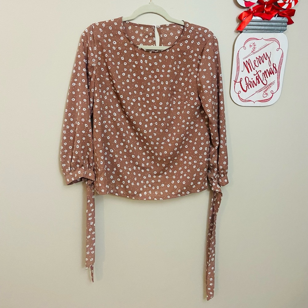 SHEIN Floral Long Sleeve Blouse